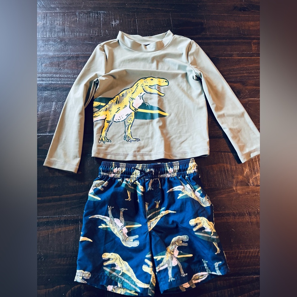 Dinosaur Print Pajama Set 4T